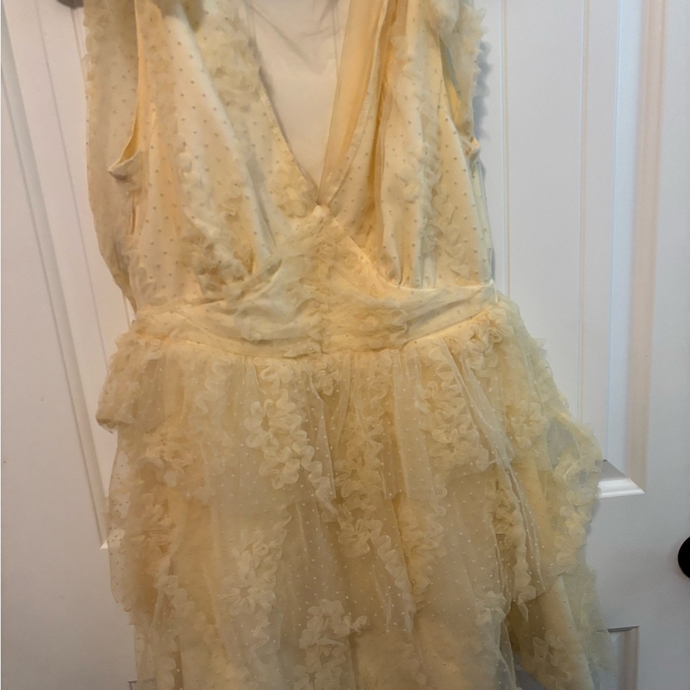 Just Me Cream Mini Dress